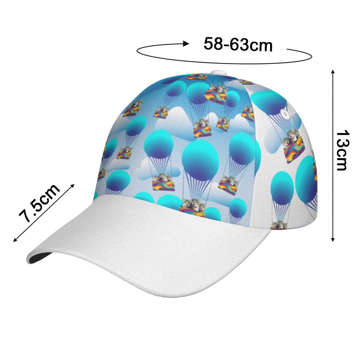 All-Over Print Unisex Peaked Cap With Box Kukloso Abstract Geo No 1599