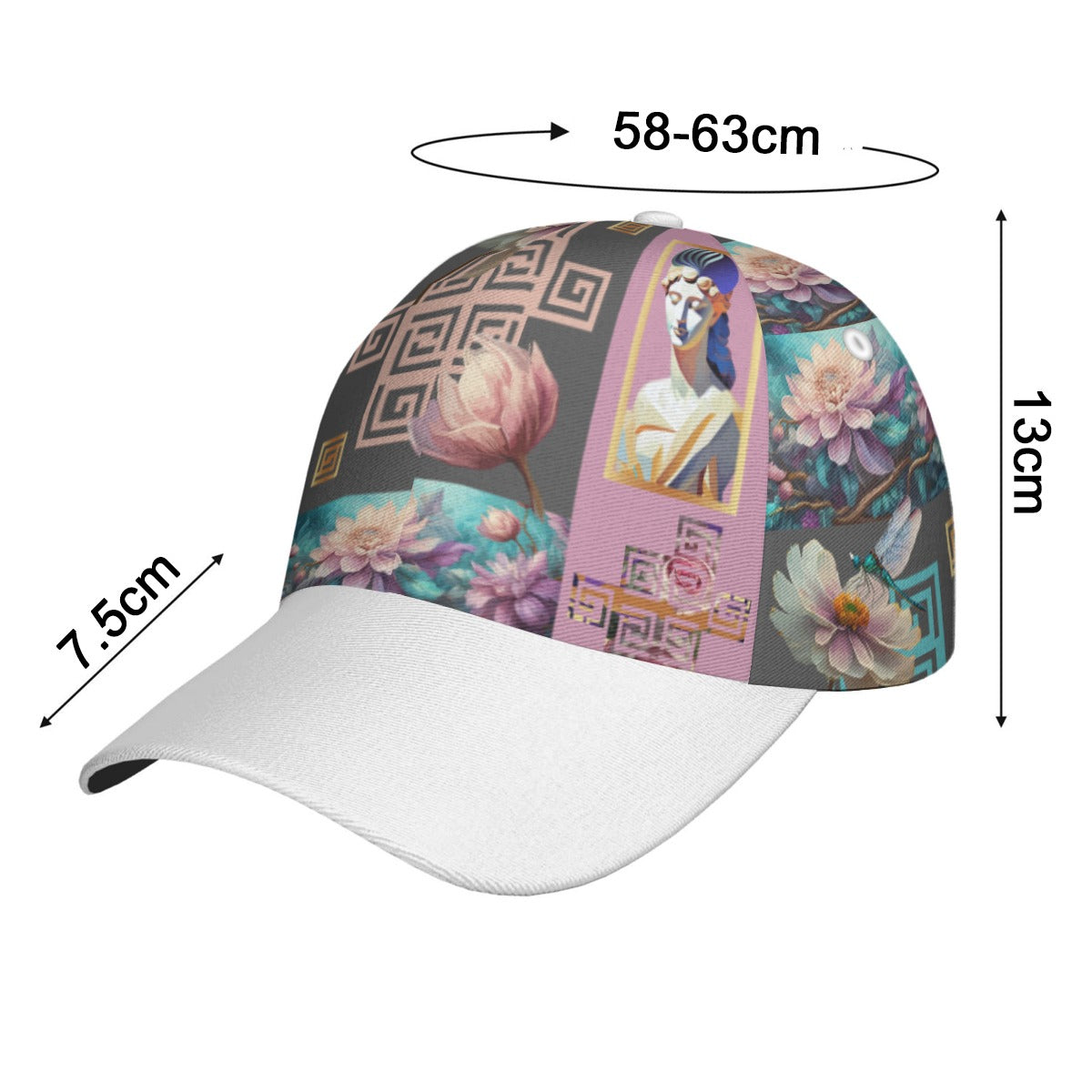 All-Over Print Unisex Peaked Cap With Box Kukloso Abstract Geo No 1809