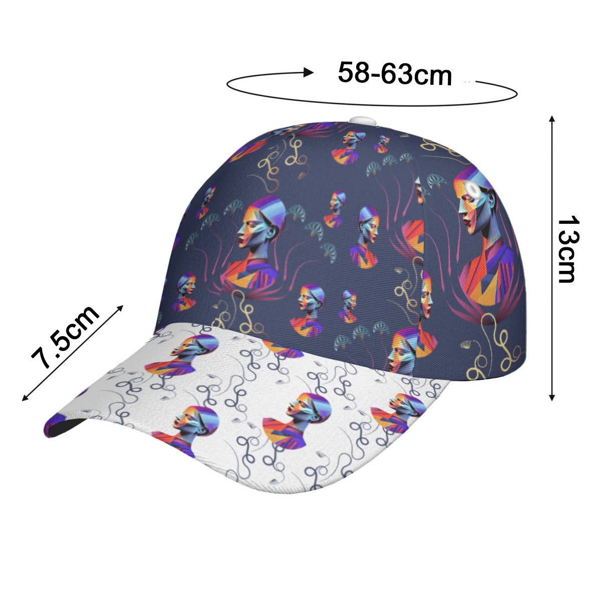 All-Over Print Unisex Peaked Cap With Box Kukloso Abstract Geo No 1245