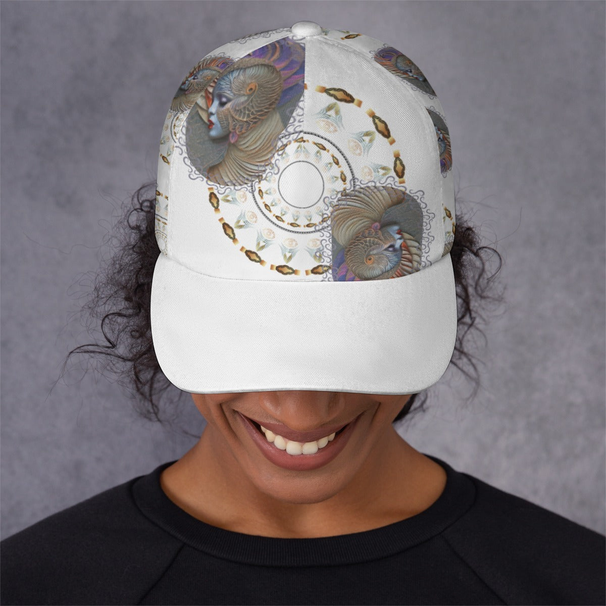 All-Over Print Unisex Peaked Cap With Box Kukloso Abstract Geo No 1567