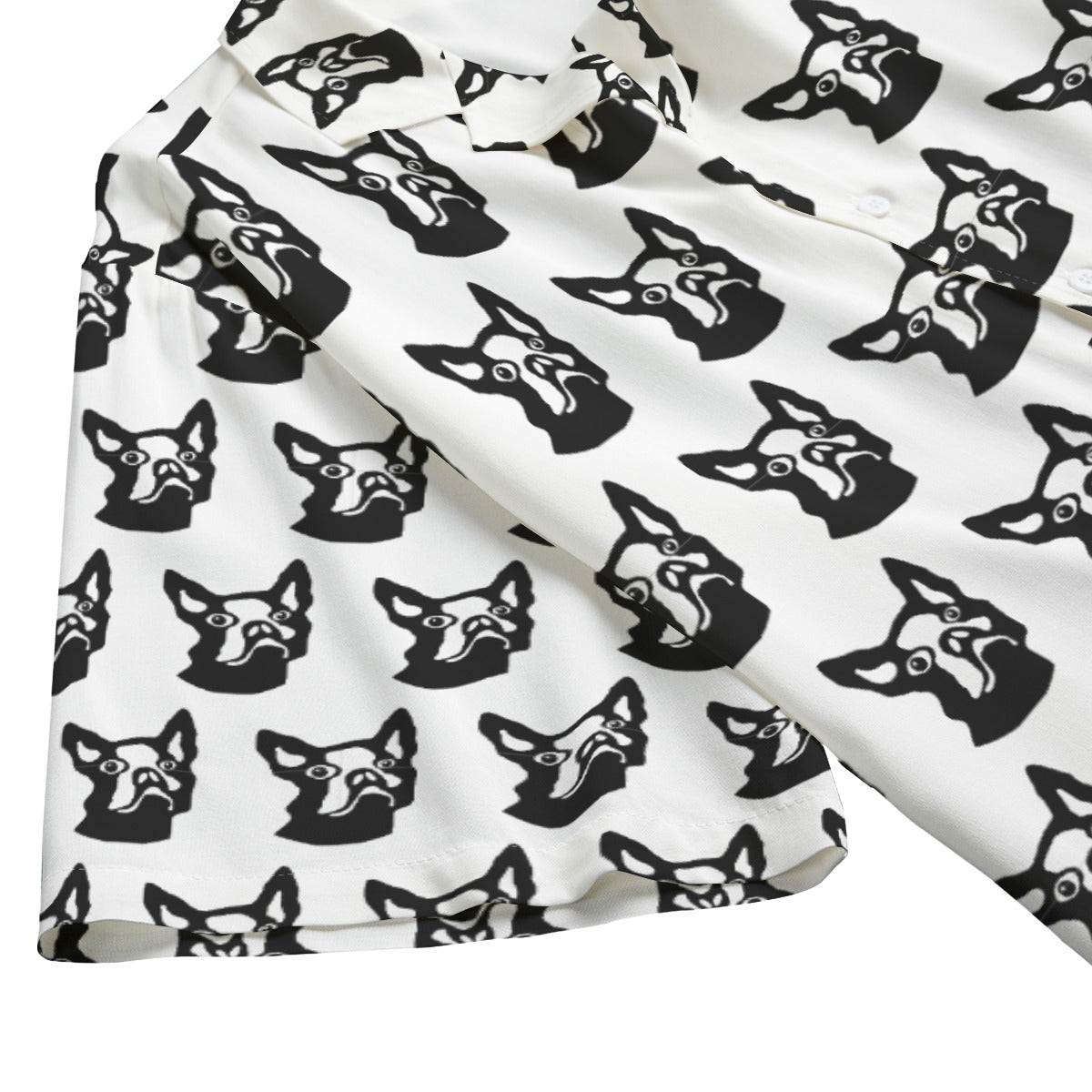 AOP Men's Hawaiian Rayon Shirt Kukloso Boston Terrier