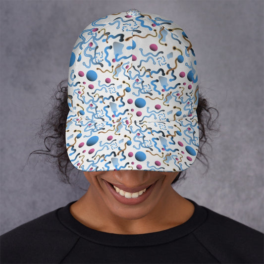 All-Over Print Unisex Peaked Cap With Box Kukloso Abstract Geo No 1821