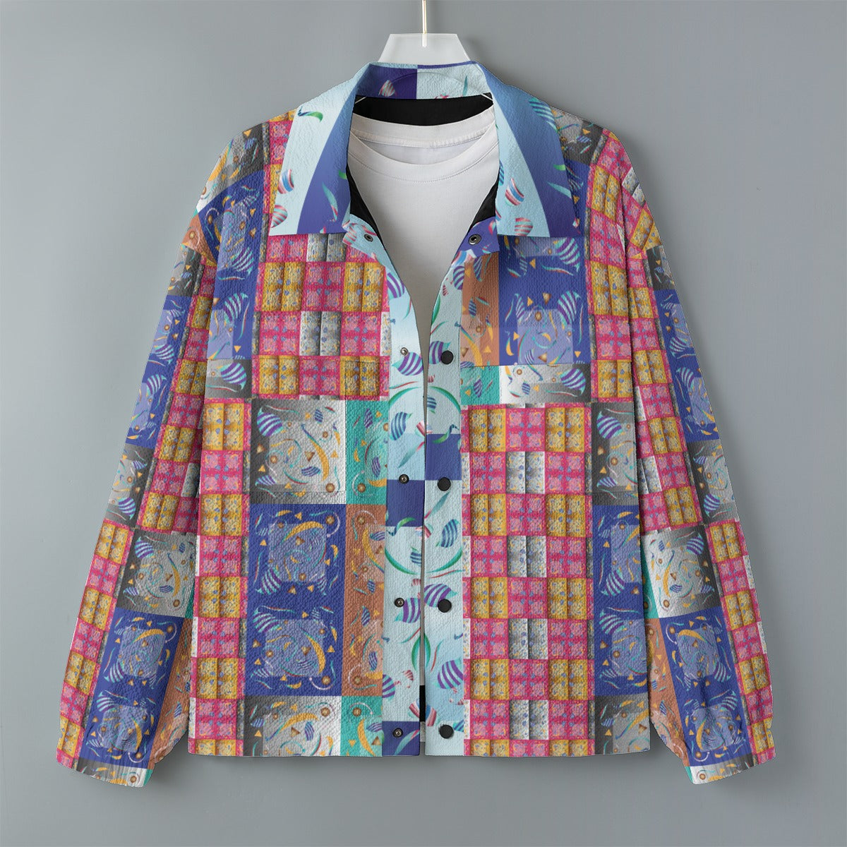 AOP Unisex Casual Lapel Jacket Kukloso Whimsical Ni 15 B