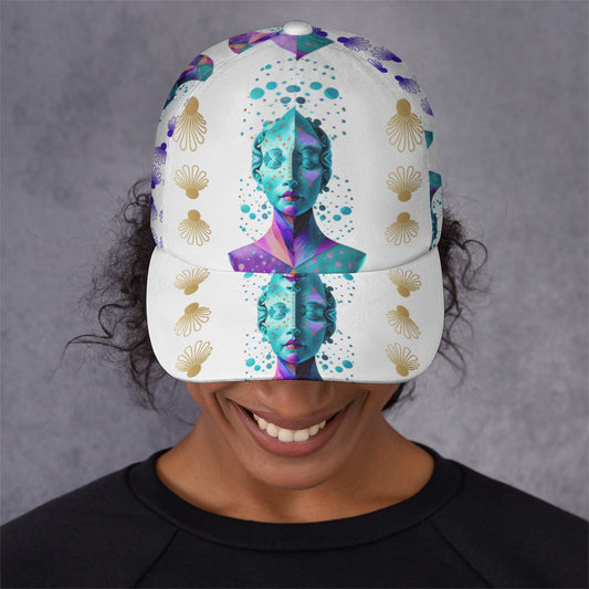 All-Over Print Unisex Peaked Cap With Box Kukloso Abstract Geo No 1282