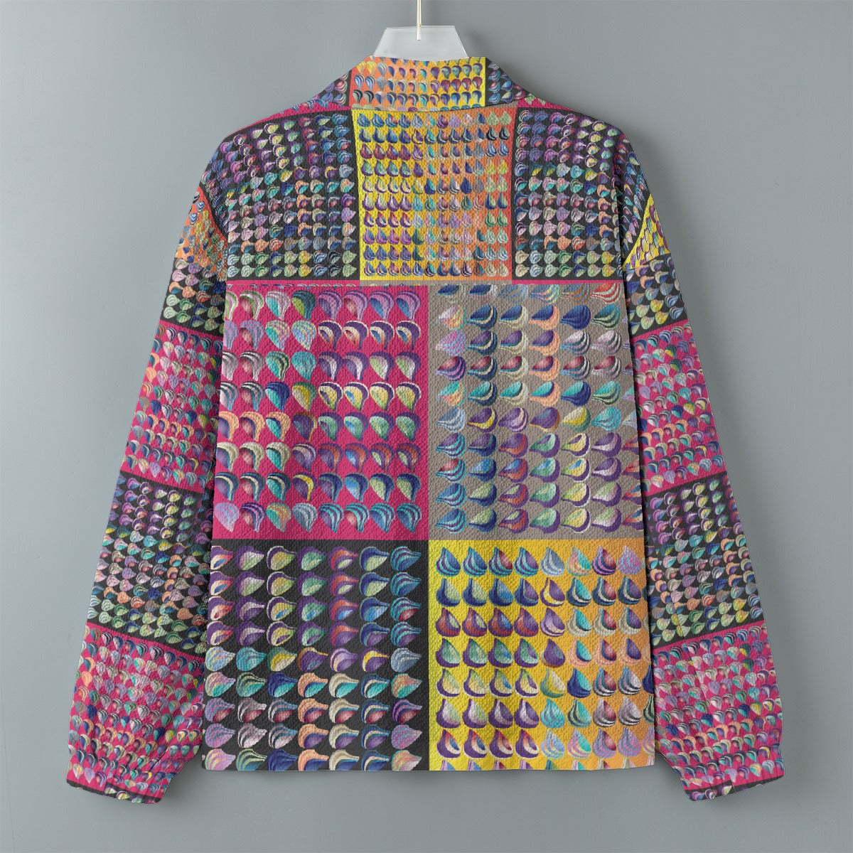 AOP Unisex Casual Lapel Jacket Kukloso Abstractical No 64