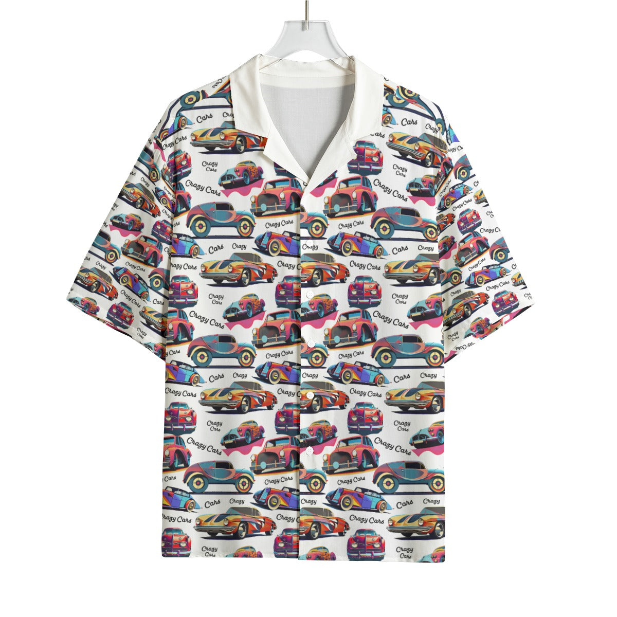 AOP Men's Hawaiian Rayon Shirt Kukloso Geo Crazy Cars