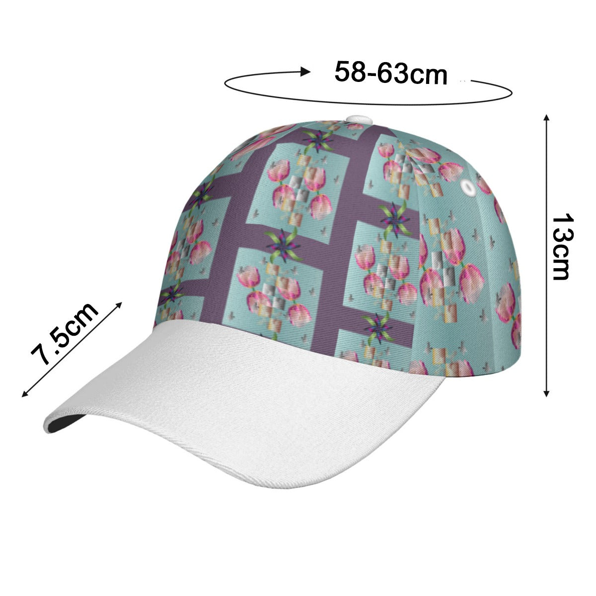 All-Over Print Unisex Peaked Cap With Box Kukloso Abstract Geo No 1543