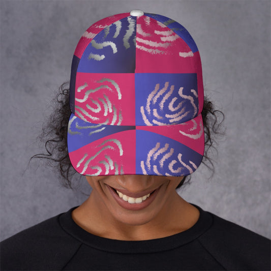 All-Over Print Unisex Peaked Cap With Box Kukloso Abstract Geo No 1382