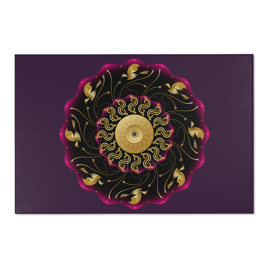 Area Rugs Kukloso OVC No 4146 Mandala Purple, Gold - Free Shipping