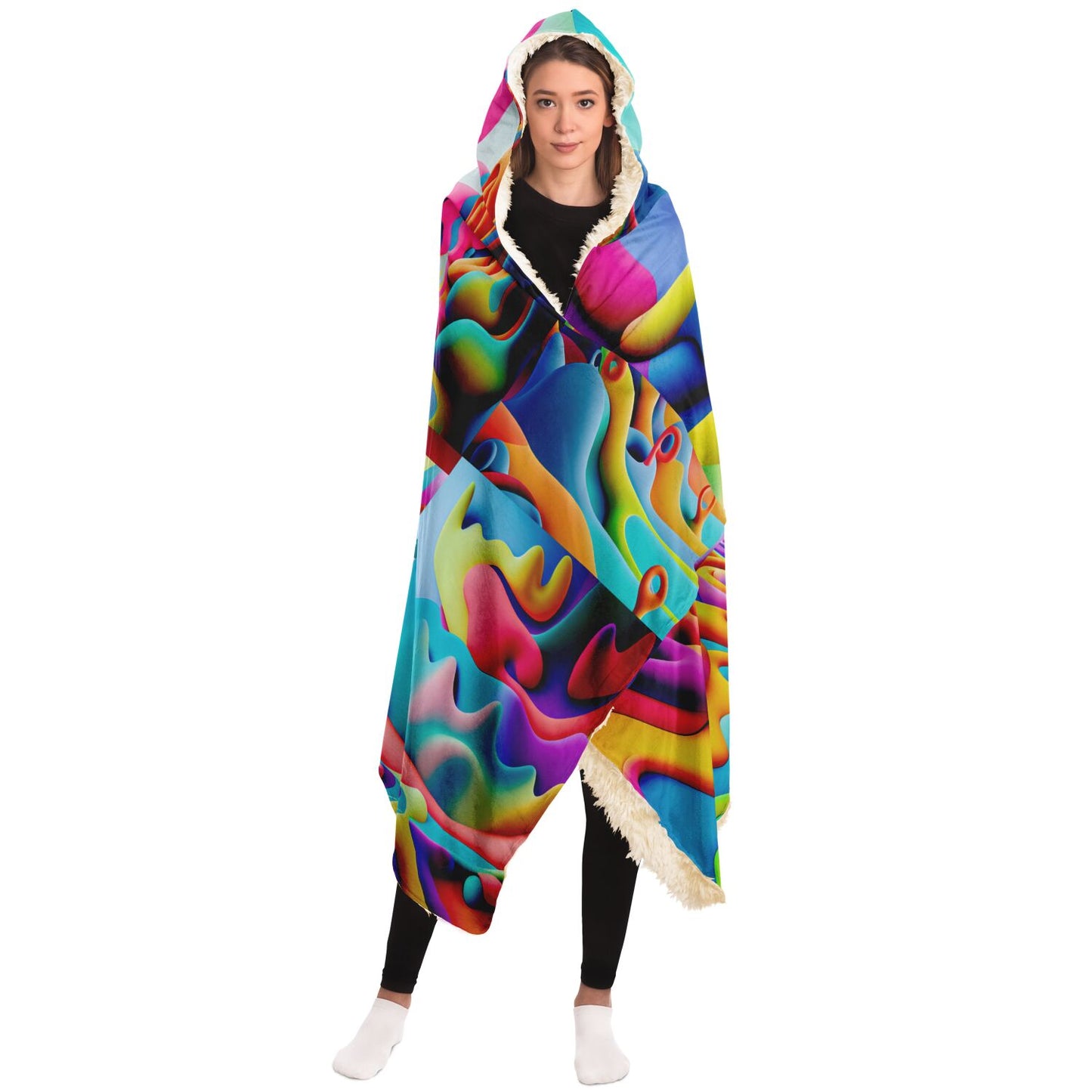 Hooded Blanket - AOP Kukloso Got Color Medium Pattern - Free Shipping