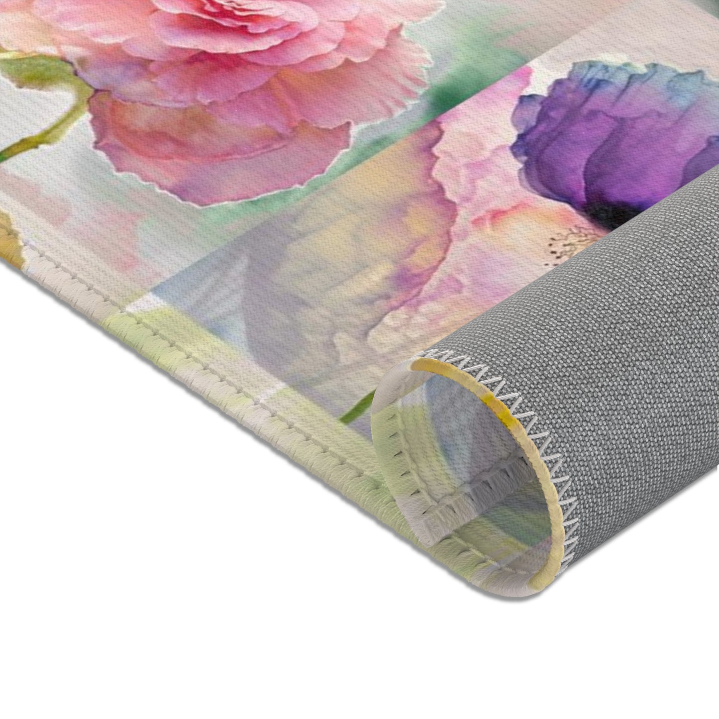 Area Rugs  Kukloso Pastel Watercolor Florals - Free Shipping