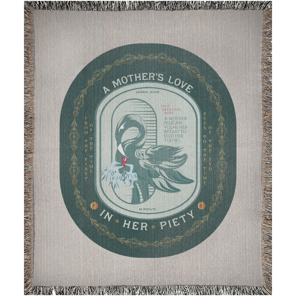 Woven Blankets Kukloso "In Her Piety", The Vulning Pelican No 1 - Free Shipping