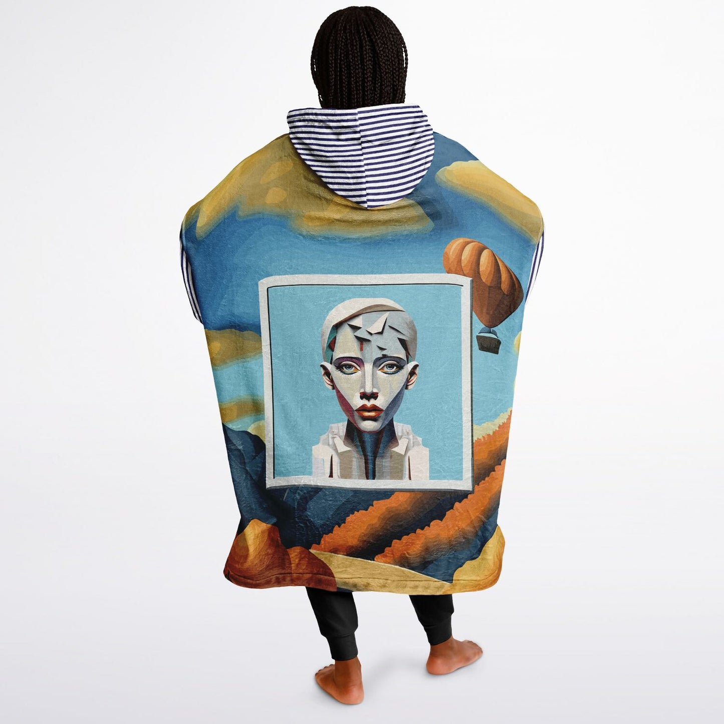 Snug Hoodie Economy - AOP Kukloso Cubist Faces No 60 Desert - Free Shipping