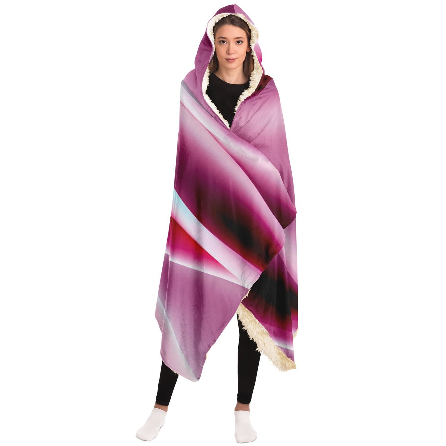 Hooded Blanket - AOP Kukloso Color Flows No 4 - Free Dhipping