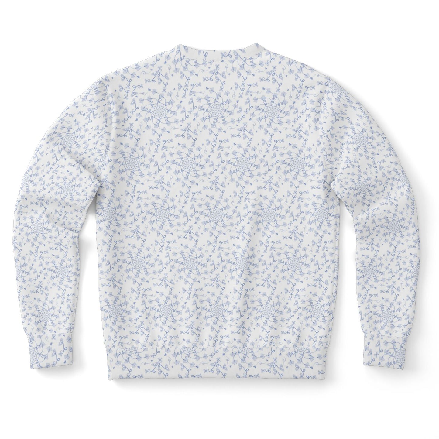 Athletic Sweatshirt - AOP Kukloso Abstractical No 19 Periwinkle shapes on White - Free Shipping