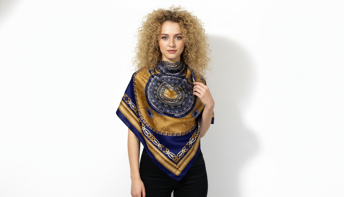 100% Silk Charmeuse Square Scarf Joshua 1:9 The Lord's Prayer