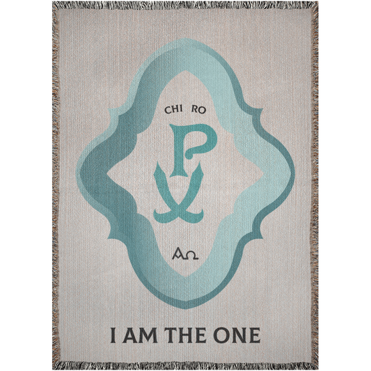 Woven Blankets Kukloso PX  Chi Ro Christogram- "I Am The One" - Free Shipping