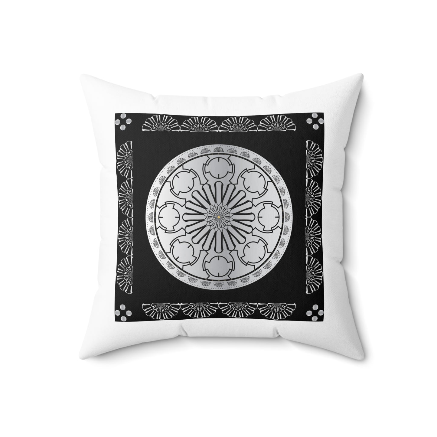 Spun Polyester Square Pillow  Kukloso Ancient Geometrica No 3 - Free Shipping