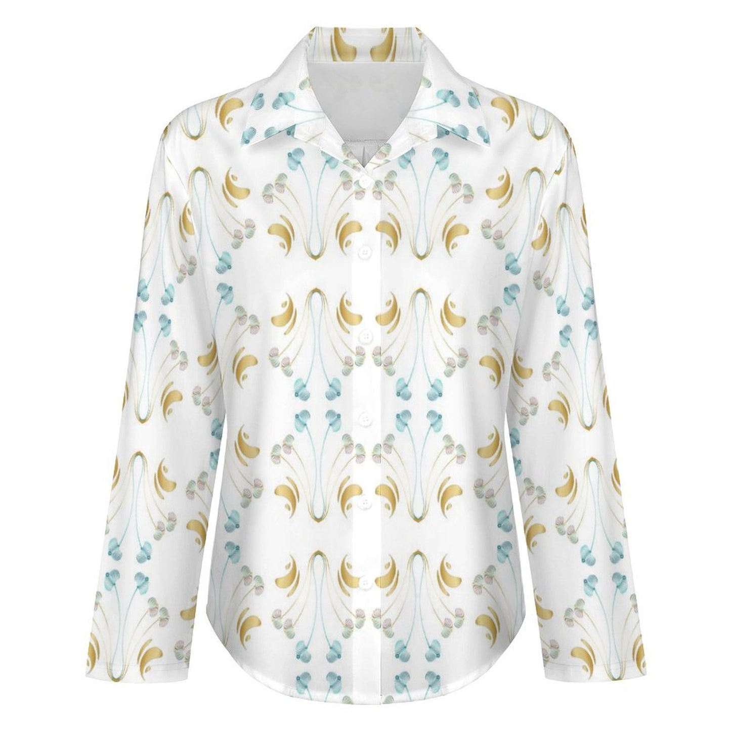 Long Sleeve Shirt Blouse Kukloso Abstract No 1168.3