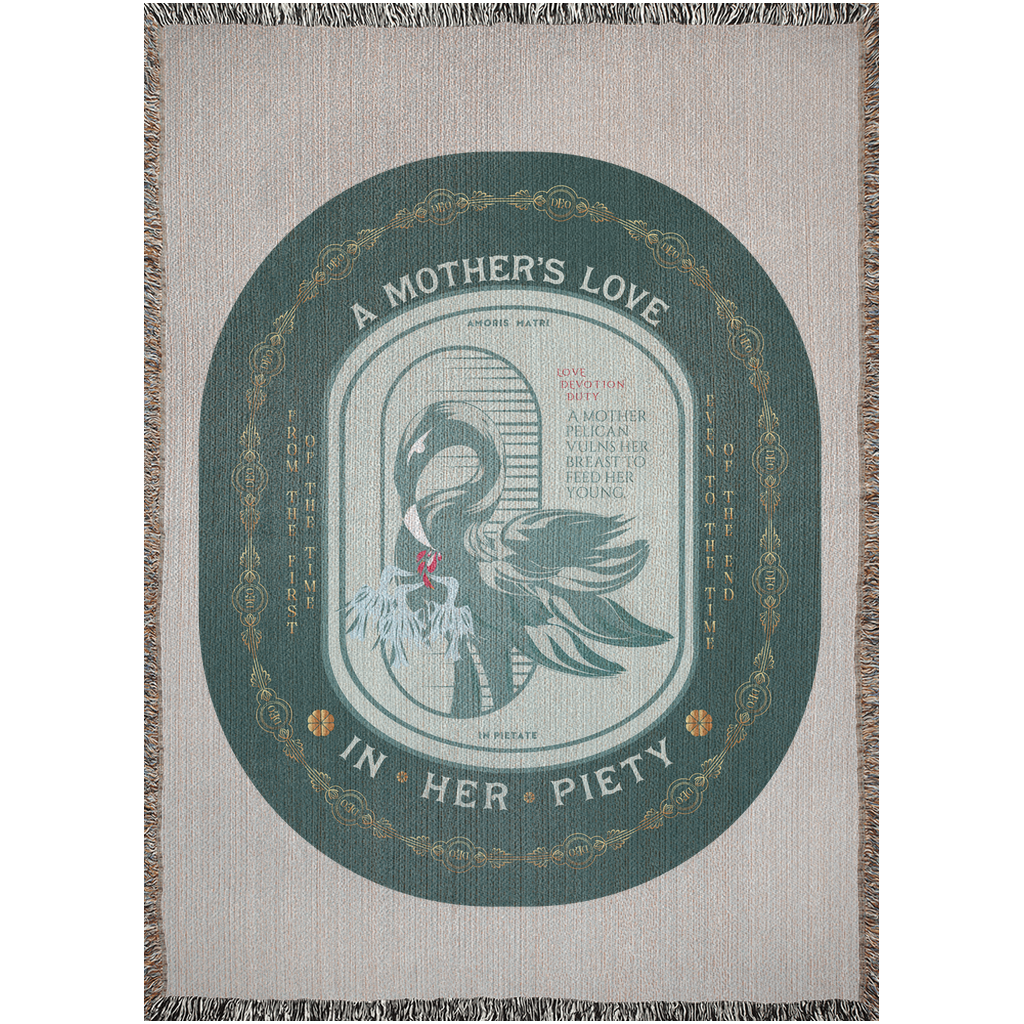 Woven Blankets Kukloso "In Her Piety", The Vulning Pelican No 1 - Free Shipping