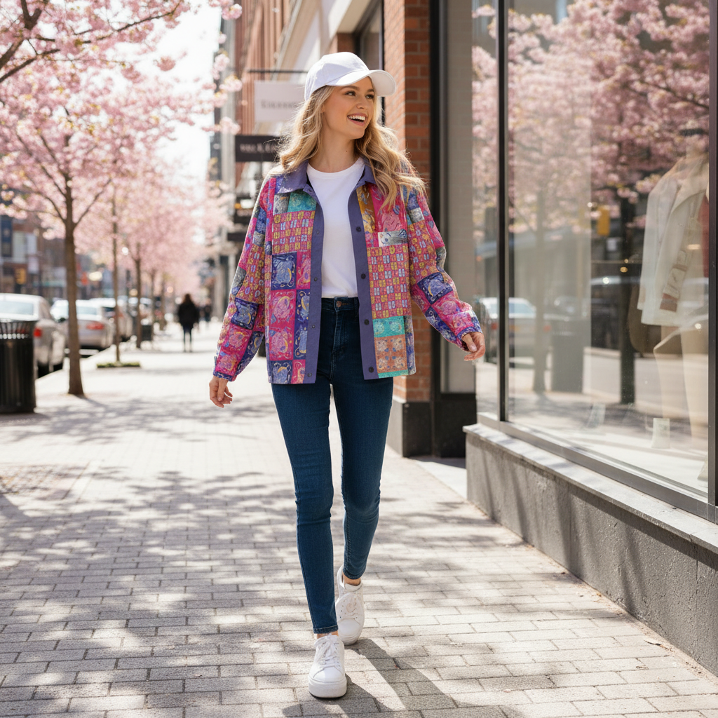 AOP Unisex Casual Lapel Jacket Kukloso Abstractical Collage No 143 B