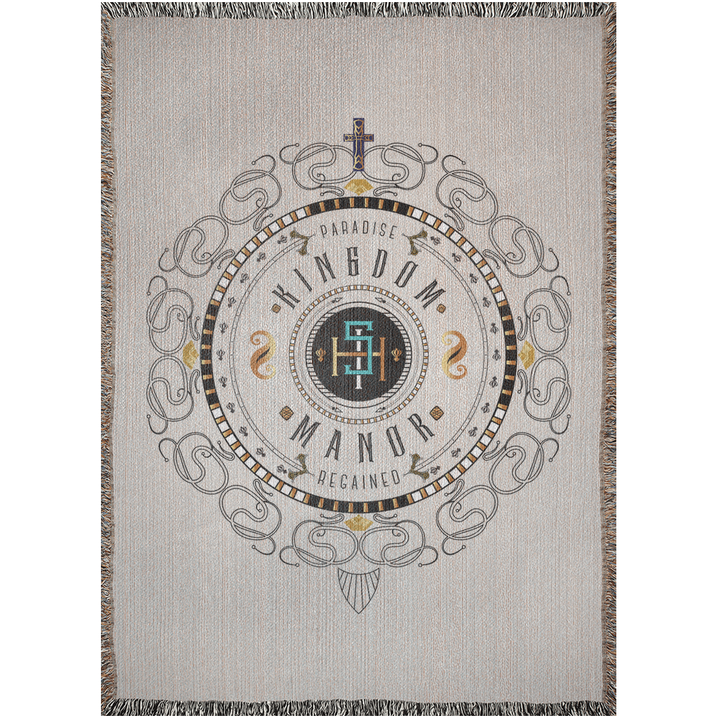 Woven Blankets Kukloso ISH Christogram -  'Kingdom Manor'- Free Shipping