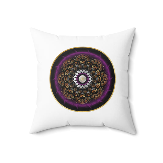 Spun Polyester Square Pillow Kukloso Mandalas Kuklos No 4497 & OVC NO 4245 - Free Shipping