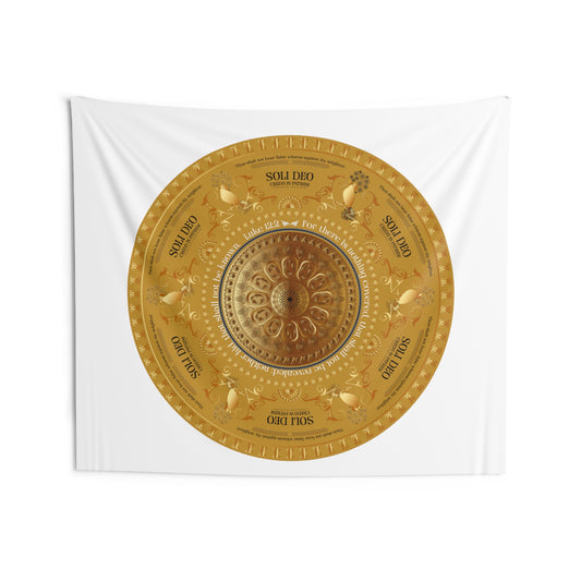 Indoor Wall Tapestries OVC No 4280 Golden Mandala Christian Luke 12:2 - Free Shipping