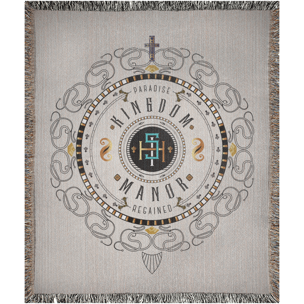 Woven Blankets Kukloso ISH Christogram -  'Kingdom Manor'- Free Shipping