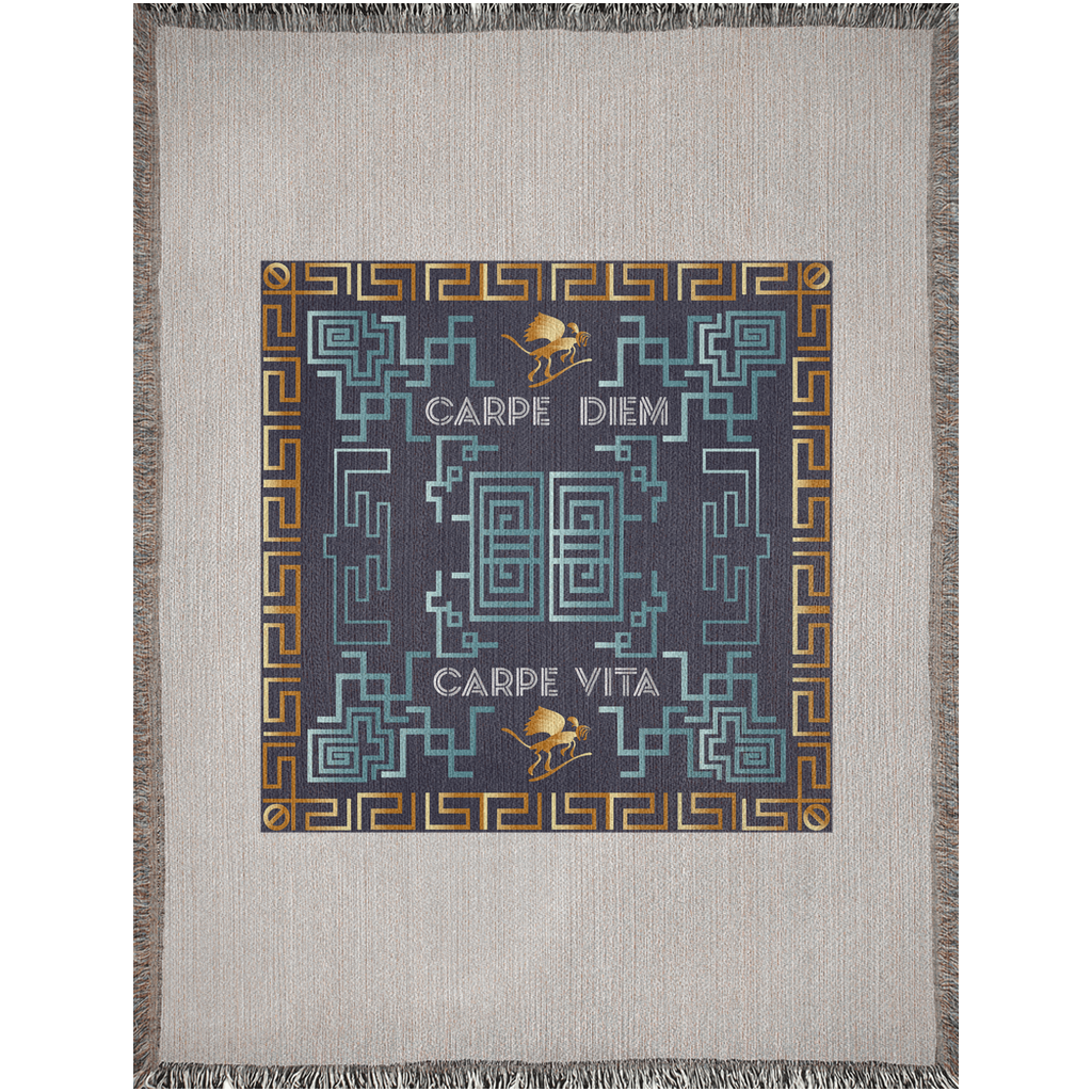 Woven Blankets Kukloso  Mandala Kuklos No 4383 'Carpe Diem' - Free Shipping