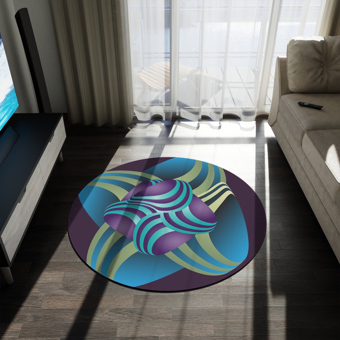 Round Rug Kukloso Ice Cream Swirls No 18 Free Shipping