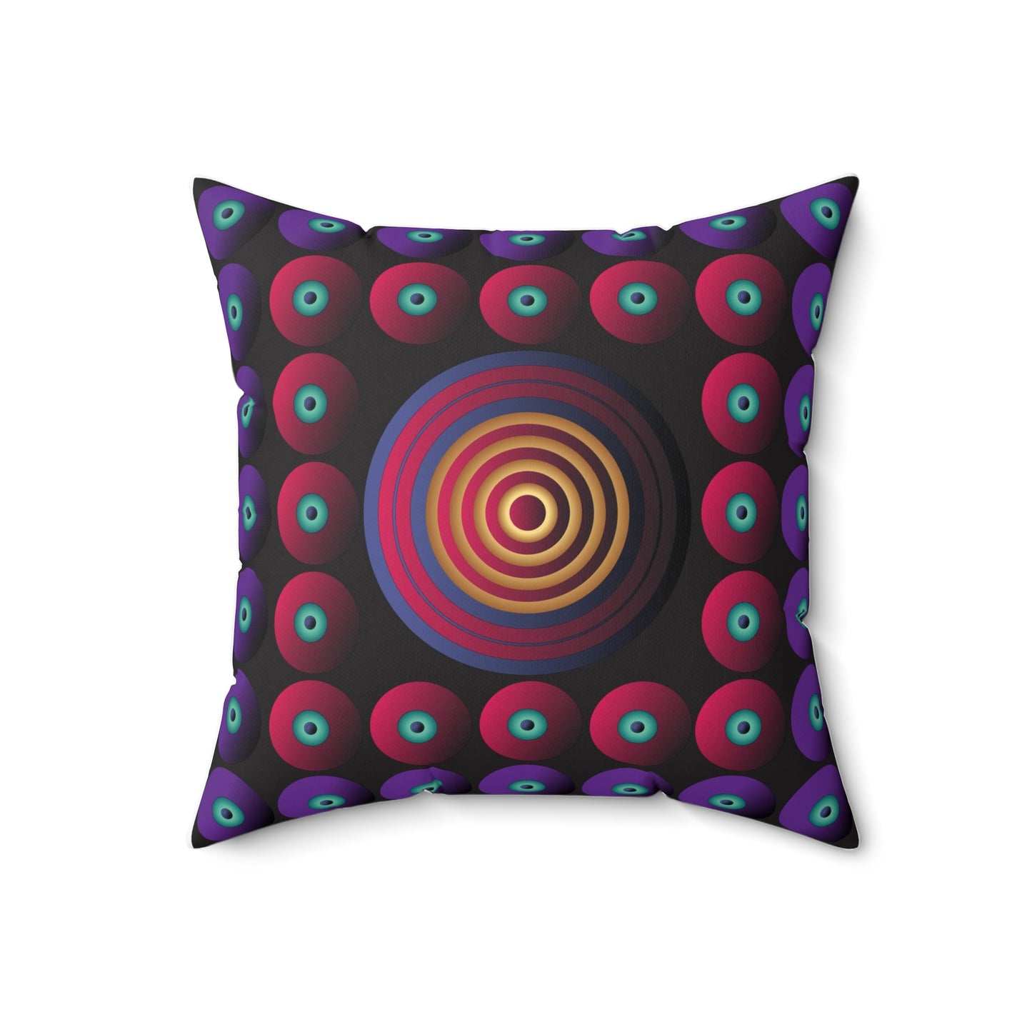 Spun Polyester Square Pillow Kukloso Abstractical No 13 - Free Shipping