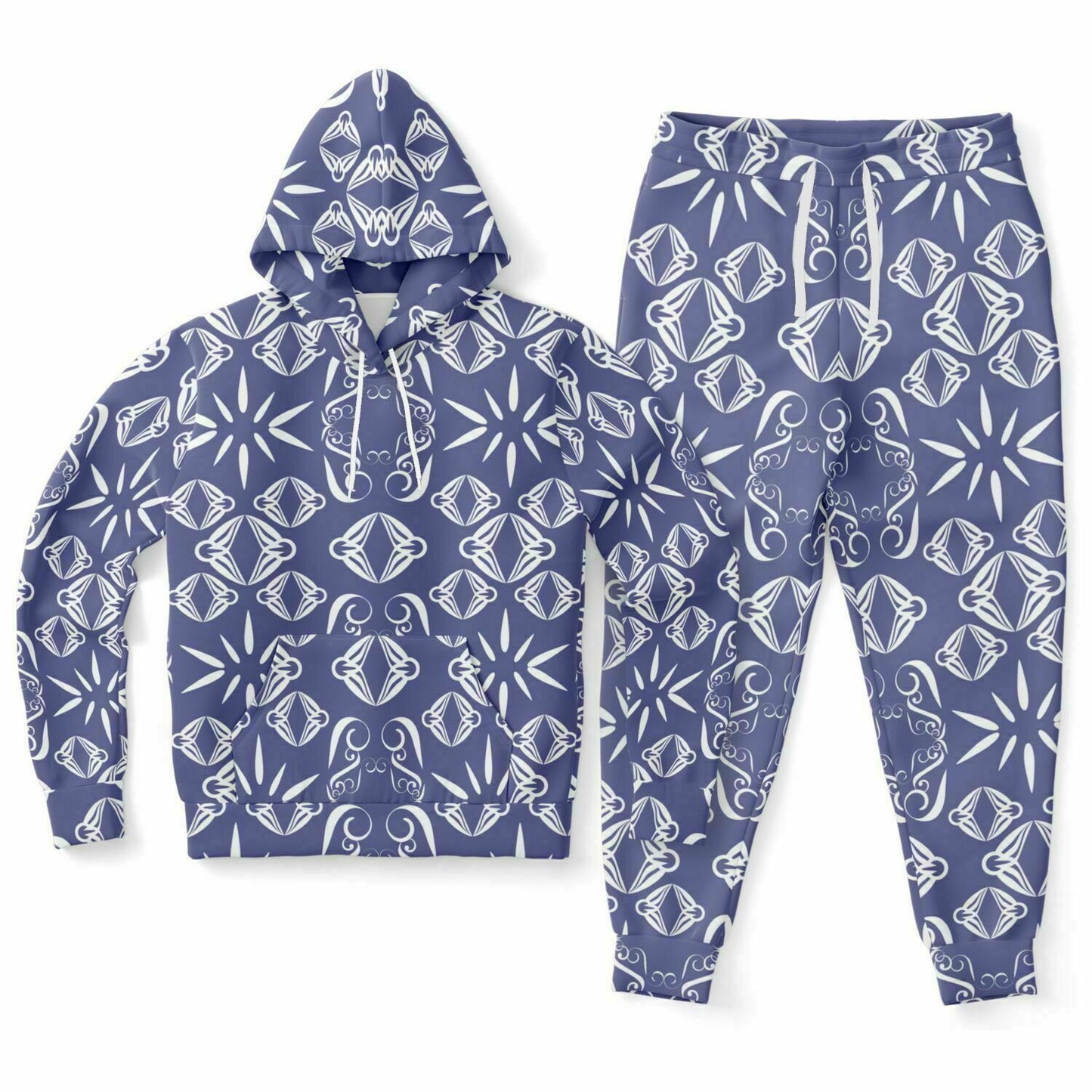 Athletic Hoodie & Jogger - AOP Kukloso No 43 Very Periwinkle - Free Shipping