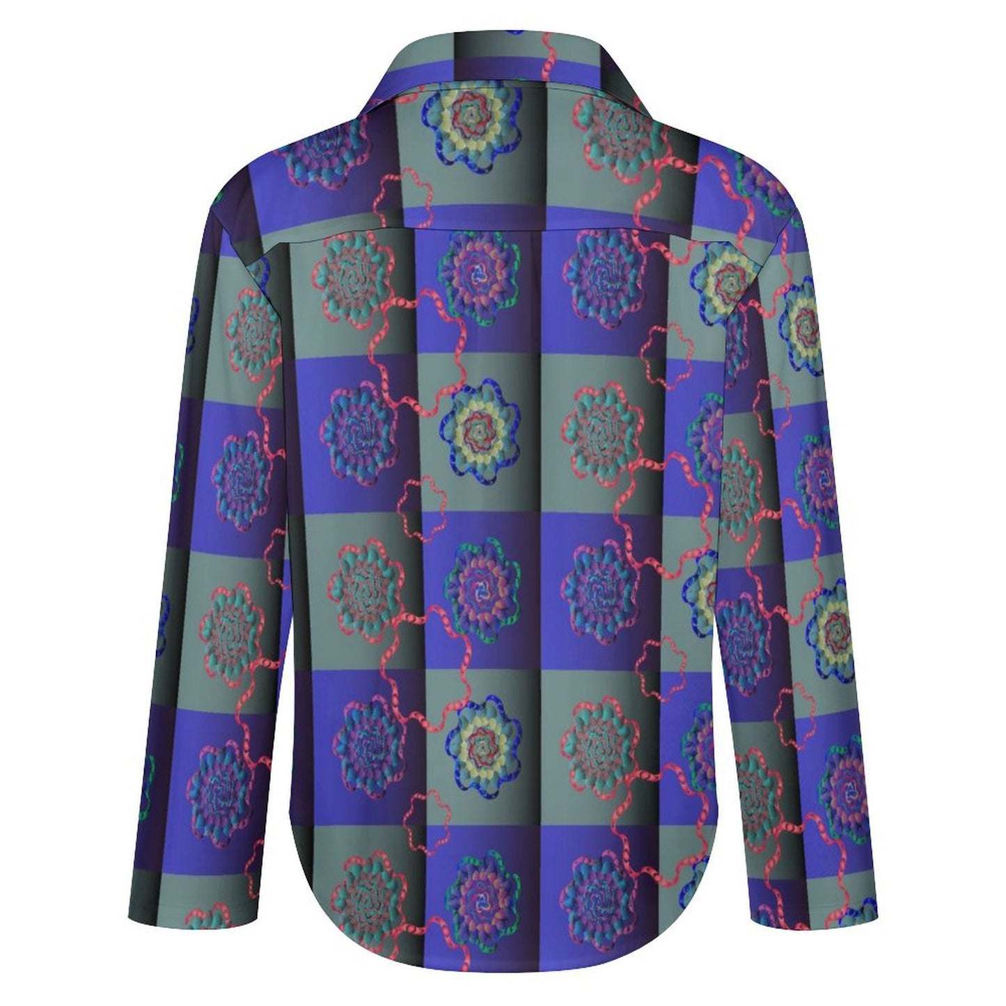 Long Sleeve Shirt Blouse Kukloso Abstract No 931