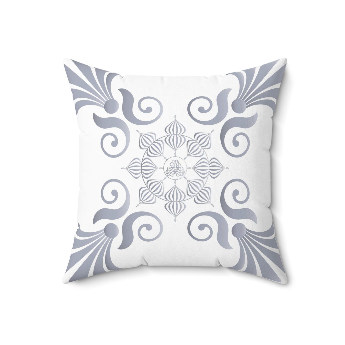 Spun Polyester Square Pillow Kukloso Fleurons No 40 - Free Shipping