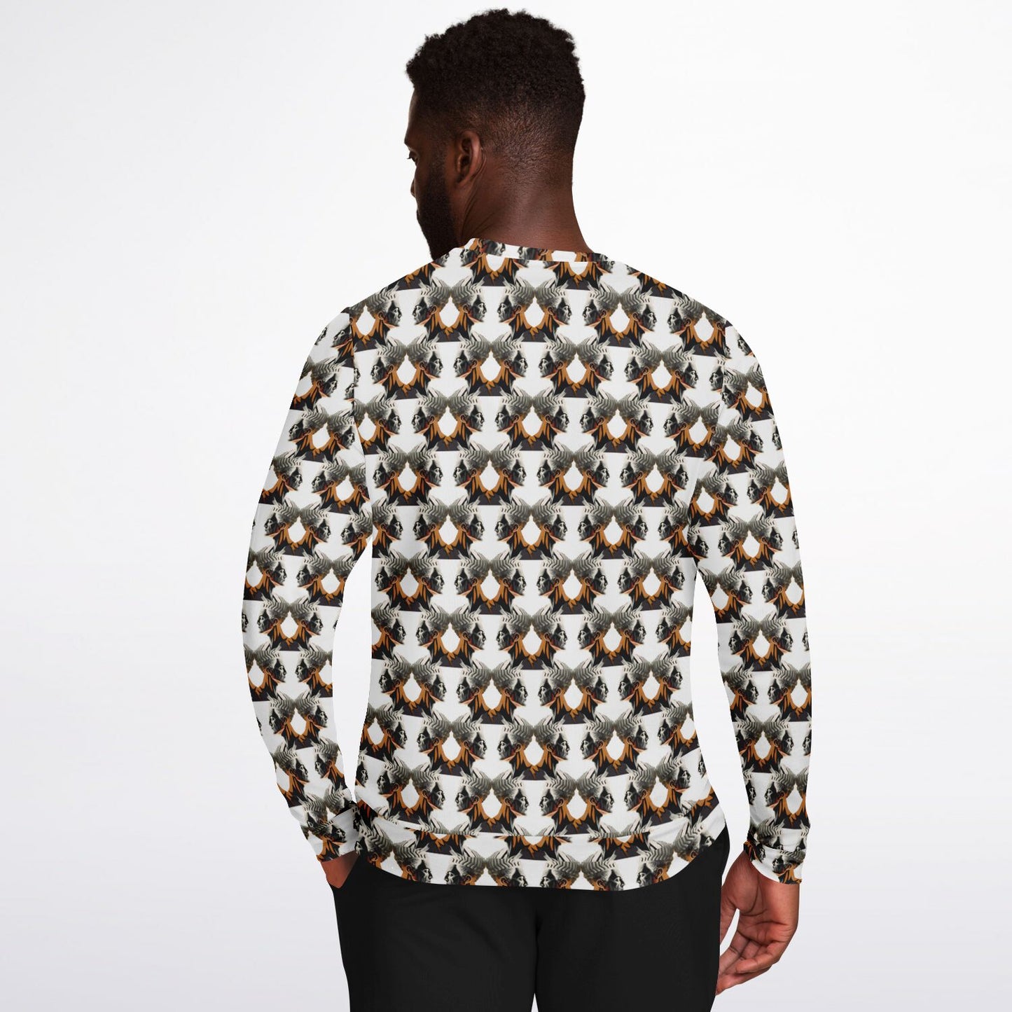 Athletic Sweatshirt - AOP Kukloso Cubist Faces No 4 - Free Shipping