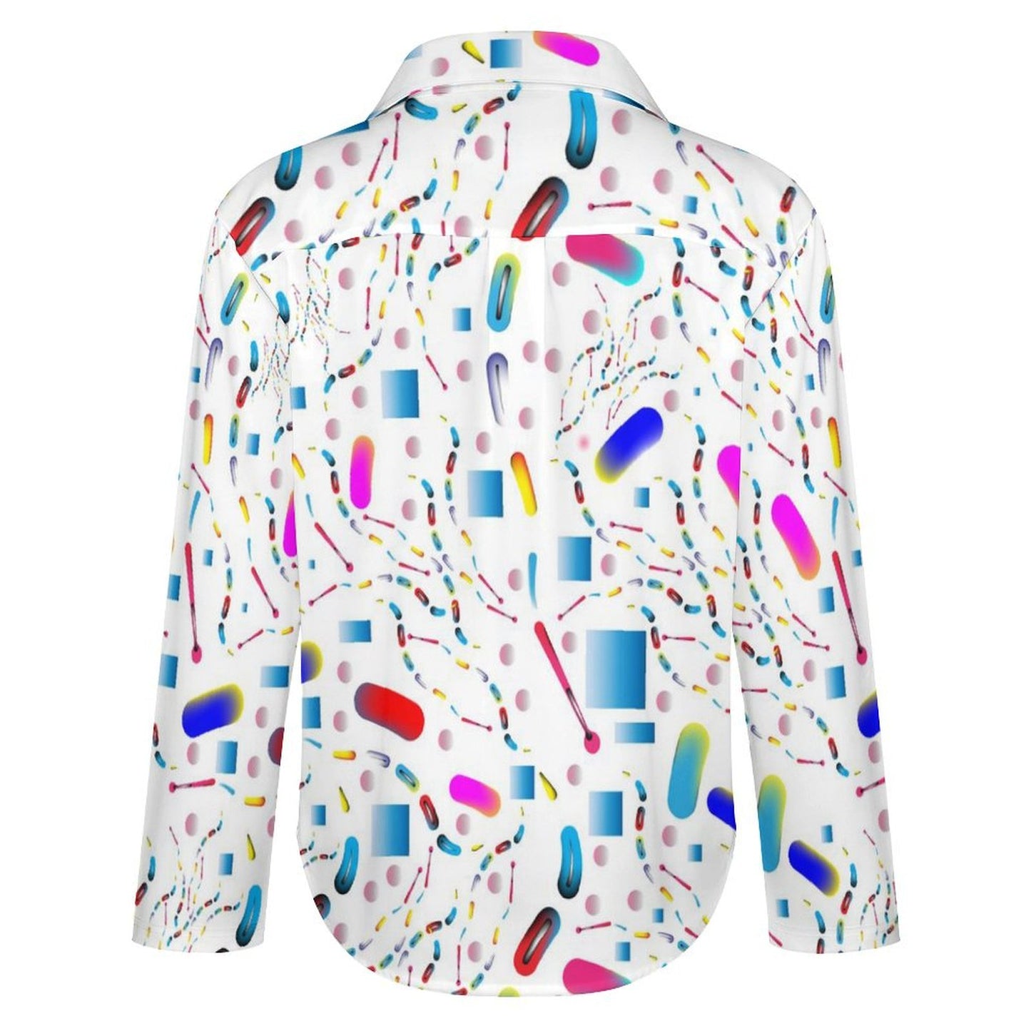 Long Sleeve Shirt Blouse Kukloso Abstract No 411