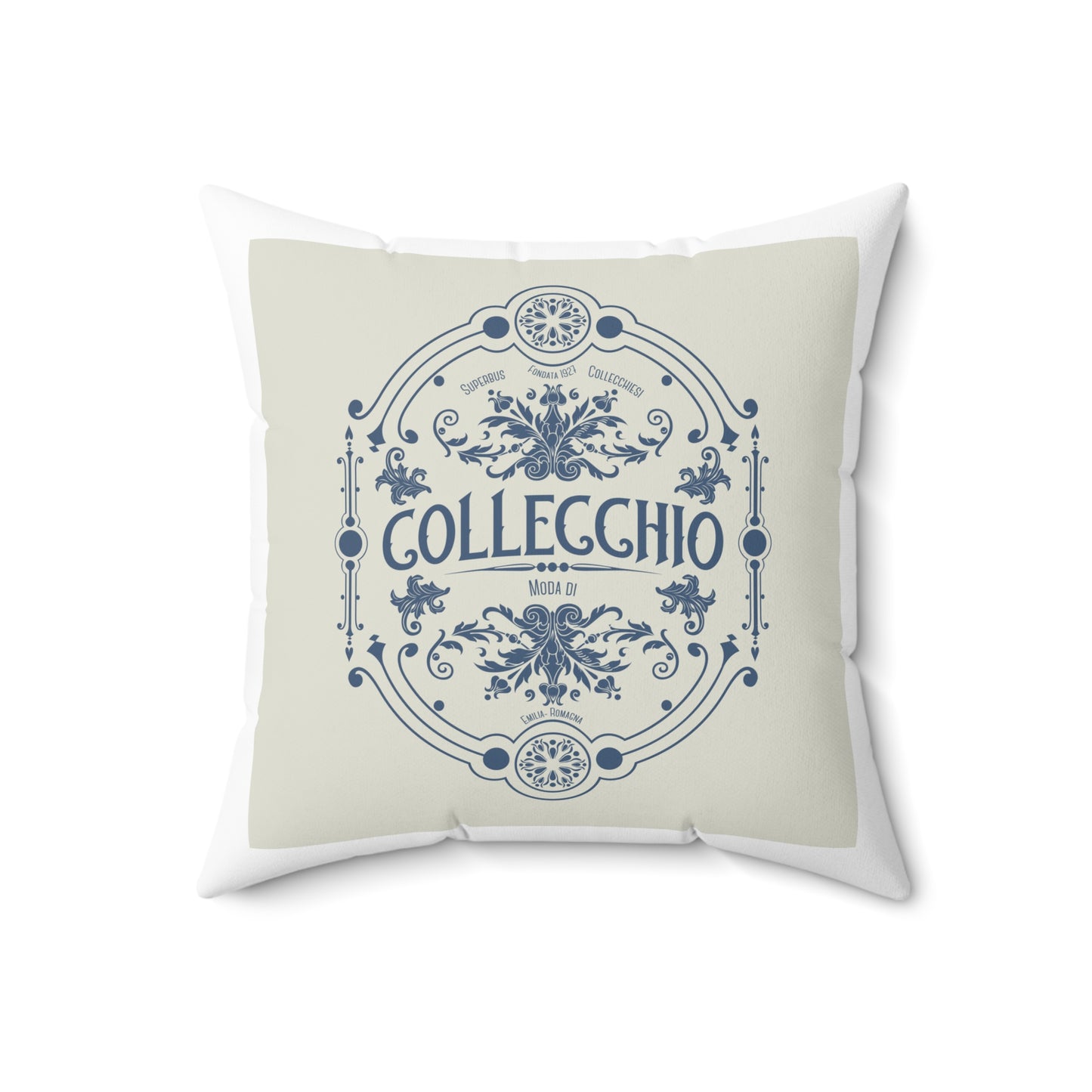 Spun Polyester Square Pillow Kukloso 'Collecchio Moda Di' - Free Shipping