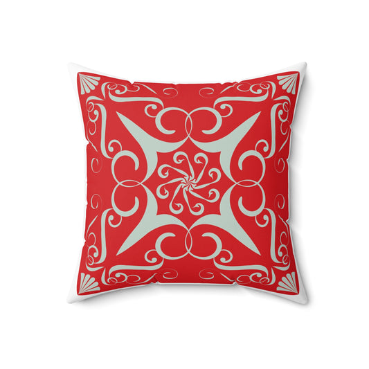 Spun Polyester Square Pillow  Kukloso Ancient Geometrica No 15 - Free Shipping