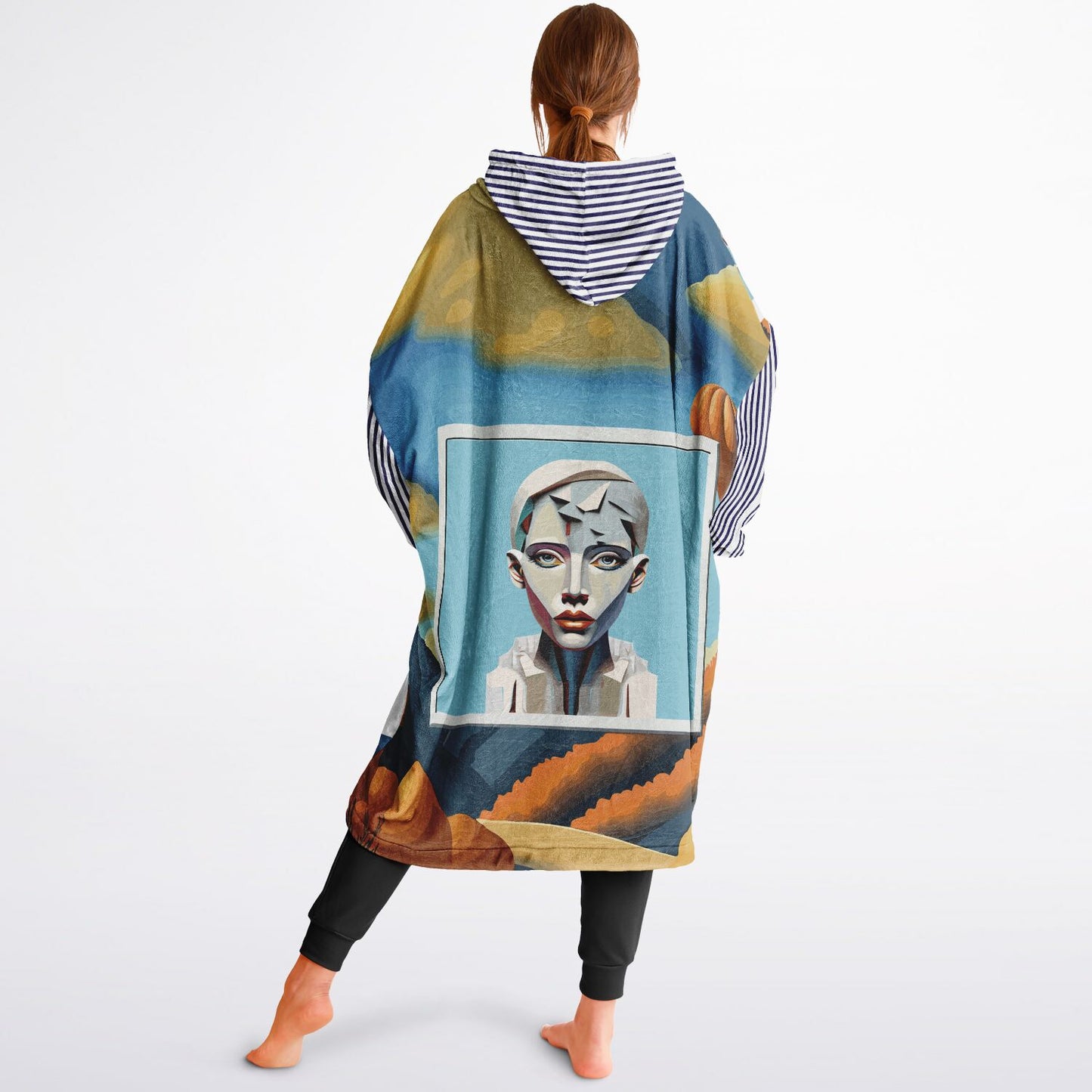 Snug Hoodie Economy - AOP Kukloso Cubist Faces No 60 Desert - Free Shipping