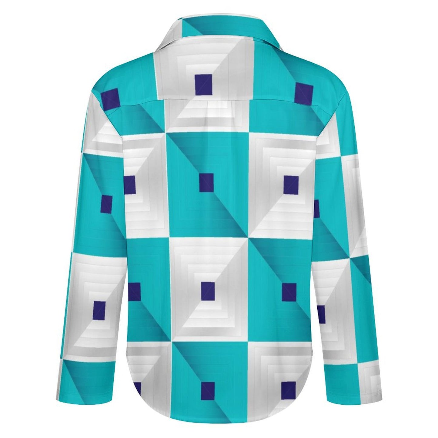 Long Sleeve Shirt Blouse Kukloso Abstract No 84