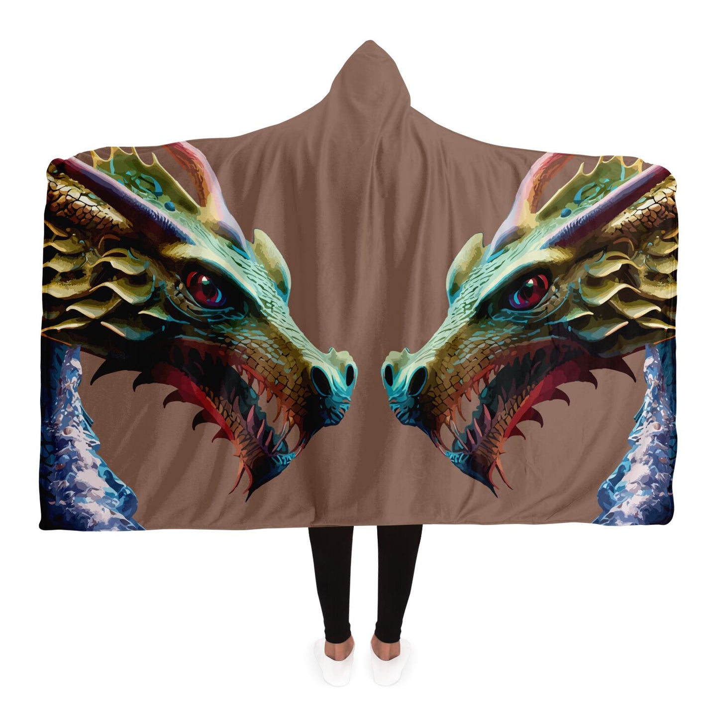 Hooded Blanket - AOP  Kukloso Two Dragons No 2 - Free Shipping