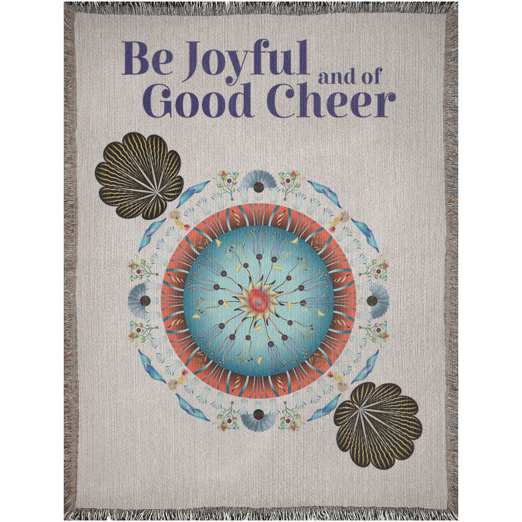 Woven Blankets Kukloso OVC No 4136 'Be Joyful and of Good Cheer' -  Free Shipping