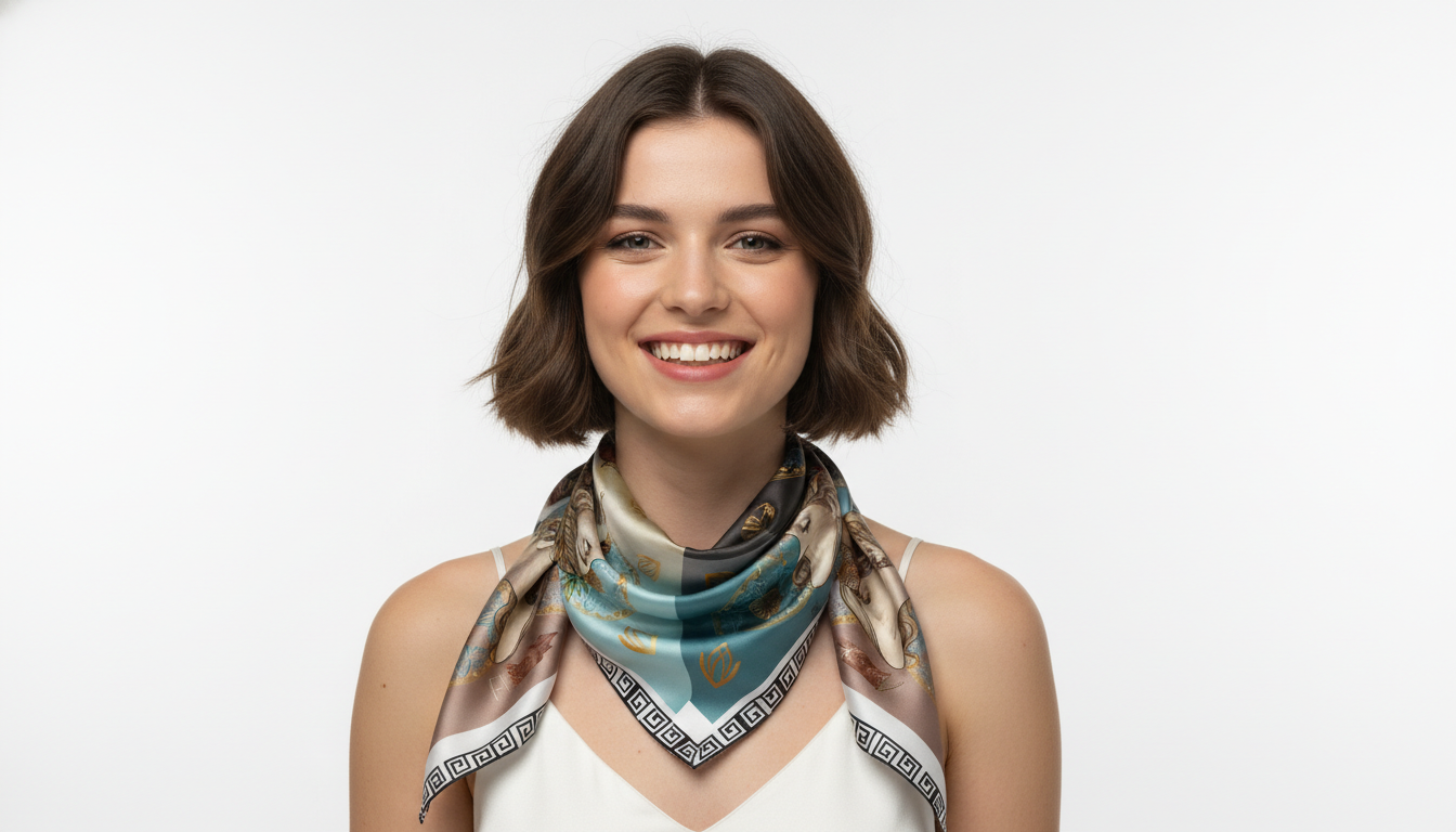 100% Silk Charmeuse Square Scarf Flora Roman Goddess of Flowers No 1