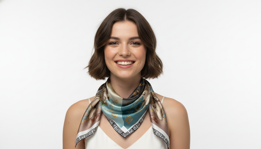 100% Silk Charmeuse Square Scarf Flora Roman Goddess of Flowers No 1