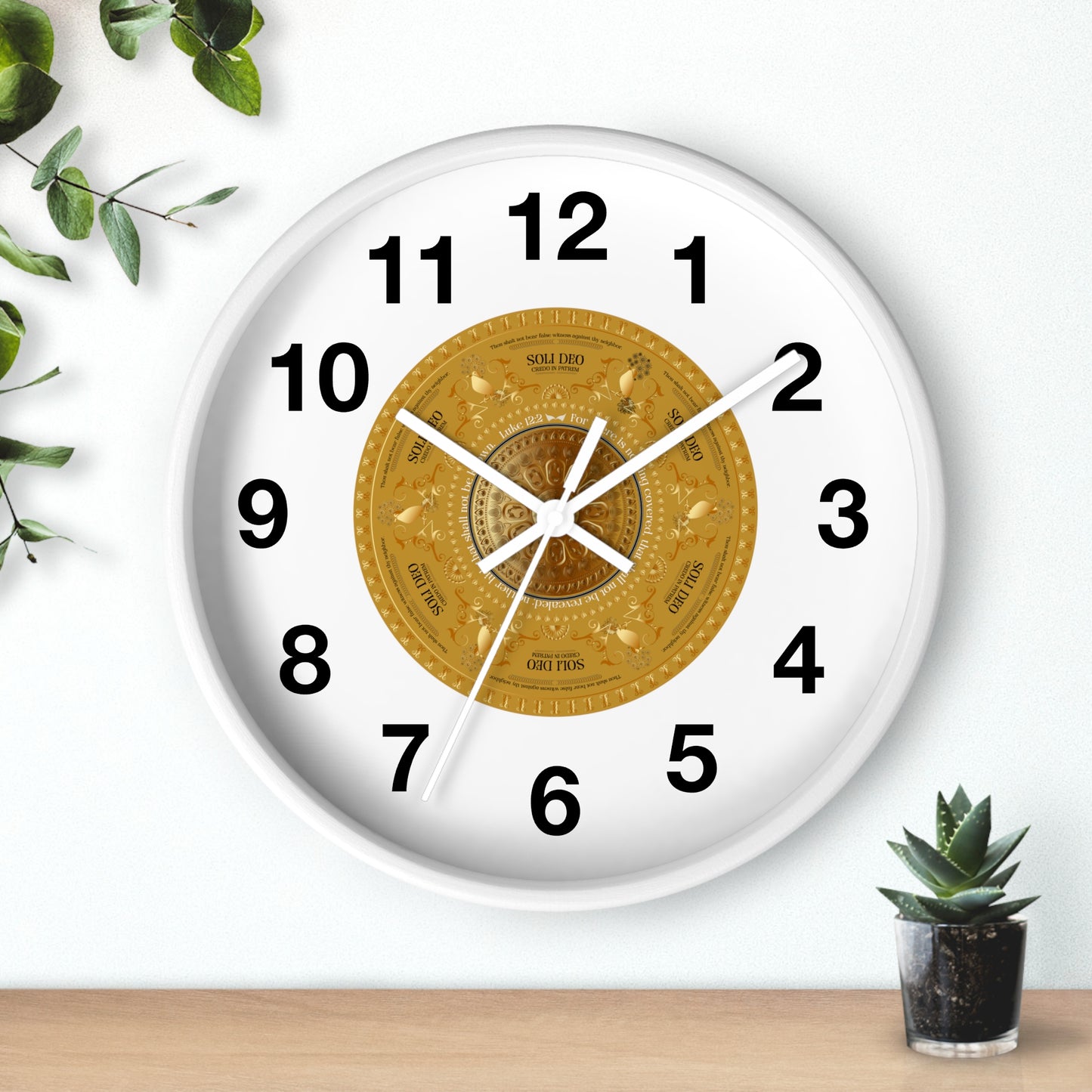 Wall Clock Kukloso OVC No 4280 Mandala Luke 12:2 - Free Shipping