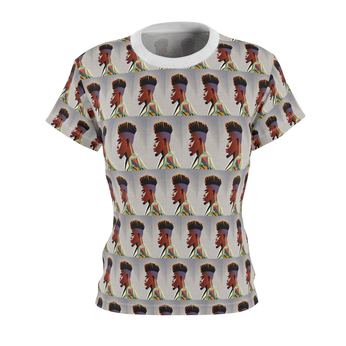 Women's Cut & Sew Tee (AOP) Kukloso Cubist Faces No 8 - Free Shipping