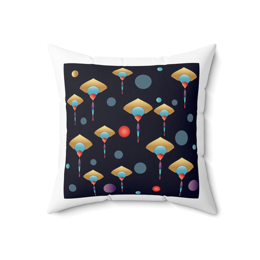 Spun Polyester Square Pillow Kukloso Abstractical No 15 - Free Shipping