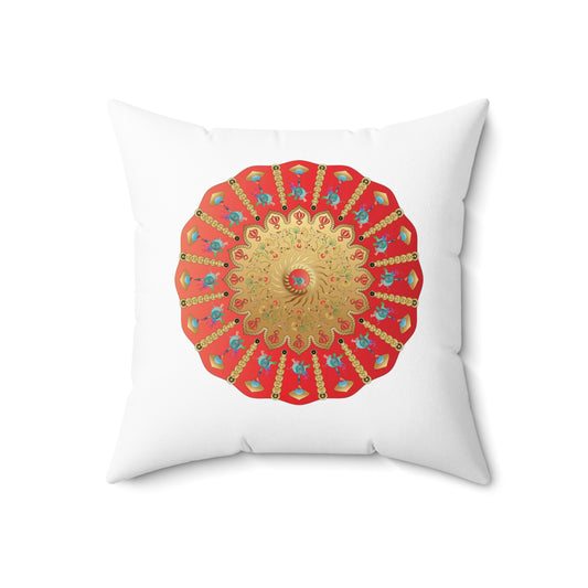 Spun Polyester Square Pillow Kukloso Circumplexical Mandalas No 3898 & 3949 - Free Shipping