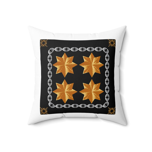 Spun Polyester Square Pillow Kukloso Ancient Geometrica No 27 - Free Shipping